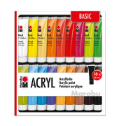 18 Marabu EFFECT Acrylfarben farbsortiert 18 x 36,0 ml