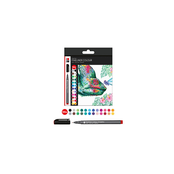4007751827548 - GRAPHIX HYPNOTIZE Fineliner farbsortiert 05 mm 4007751827548 24 Stück