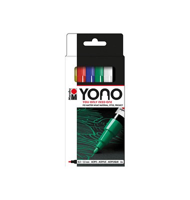 YONO Acrylstifte-Set farbsortiert 0,5 - 1,5 mm YONO Acrylstifte-Set farbsortiert 0,5 - 1,5 mm