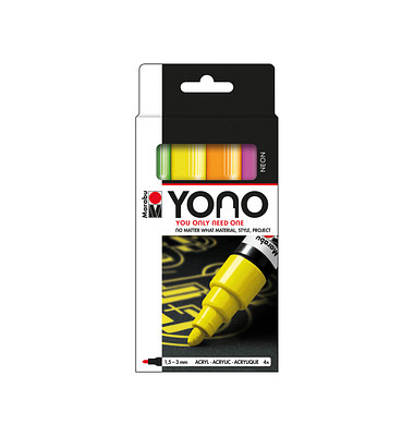 YONO NEON Acrylstifte-Set farbsortiert 1,5 - 3,0 mm