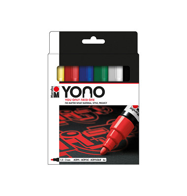 YONO Acrylstifte-Set farbsortiert 1,5 - 3,0 mm