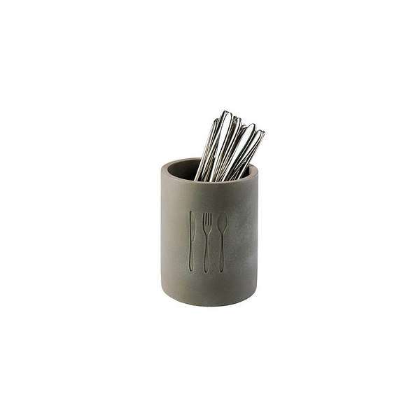 4004133000186 - Besteckhalter Element Besteckkörbe grau Besteckhalter Küchen-Ordnungshelfer Besteckkörbe im Beton-Design Ø 11 cm 4004133000186 - Besteckhalter Element Besteckkörbe grau Besteckhalter Küchen-Ordnungshelfer Besteckkörbe im Beton-Design Ø 11 cm
