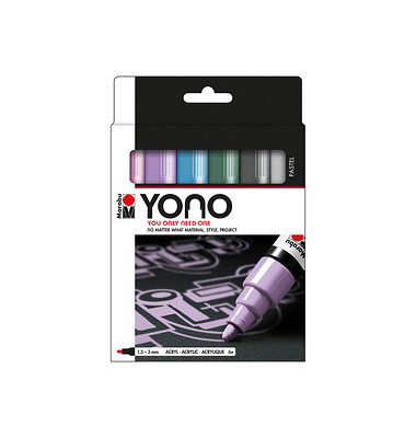 YONO PASTEL Acrylstifte-Set farbsortiert 1,5 - 3,0 mm