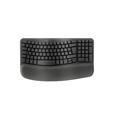 WAVE KEYS ergonomische Tastatur kabellos schwarz