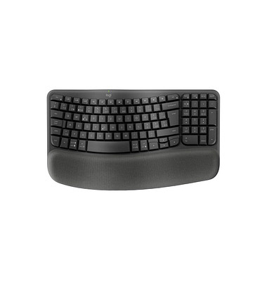 WAVE KEYS ergonomische Tastatur kabellos schwarz