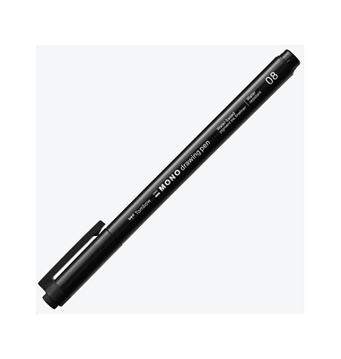 MONO drawing pen 08 Fineliner schwarz 0,6 mm