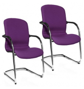 2 Topstar Besucherstühle Open Chair 110 OC690 T33 lila Stoff