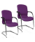 2 Topstar Besucherstühle Open Chair 110 OC690 T33 lila Stoff