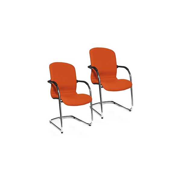 4014296053233 - 2 Besucherstühle Open Chair 110 OC690 T34 orange Stoff 4014296053233 2 Stück 4014296053233 - 2 Besucherstühle Open Chair 110 OC690 T34 orange Stoff 4014296053233 2 Stück