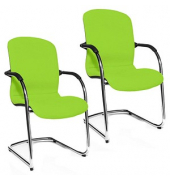 2 Topstar Besucherstühle Open Chair 110 OC690 T35 grün Stoff