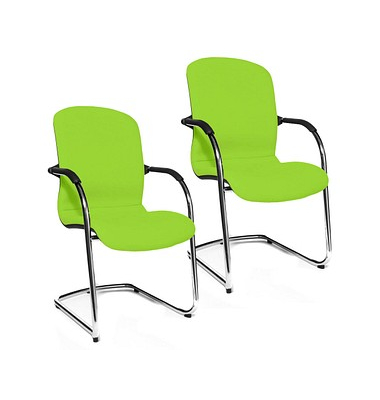 2 Topstar Besucherstühle Open Chair 110 OC690 T35 grün Stoff
