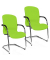 2 Topstar Besucherstühle Open Chair 110 OC690 T35 grün Stoff
