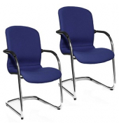 2 Topstar Besucherstühle Open Chair 110 OC690 T38 royalblau Stoff
