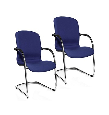 2 Topstar Besucherstühle Open Chair 110 OC690 T38 royalblau Stoff