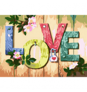 Bastelset LOVE mehrfarbig