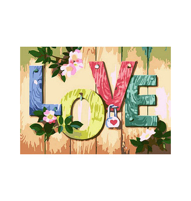 Bastelset LOVE mehrfarbig