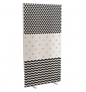 Trennwand easyScreen Black & White 60437 bunt 94,0 x 173,4 cm