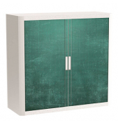 easyOffice Vintage Rollladenschrank 62368 2 Fachböden 110,0 x 41,5 x 104,0 cm