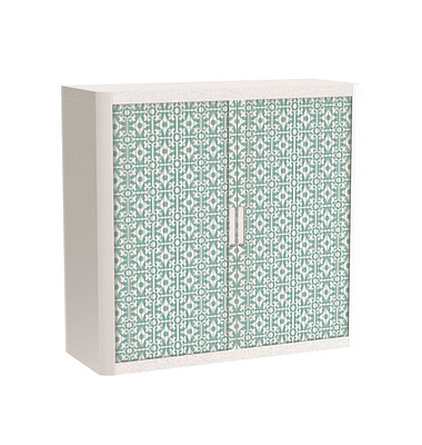 easyOffice Vintage Rollladenschrank 60836 2 Fachböden 110,0 x 41,5 x 104,0 cm
