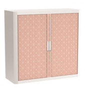 easyOffice Vintage Rollladenschrank 60932 2 Fachböden 110,0 x 41,5 x 104,0 cm