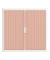easyOffice Vintage Rollladenschrank 60932 2 Fachböden 110,0 x 41,5 x 104,0 cm