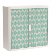 easyOffice Vintage Rollladenschrank 60868 2 Fachböden 110,0 x 41,5 x 104,0 cm