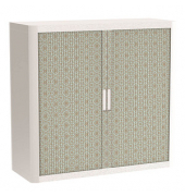 easyOffice Vintage Rollladenschrank 60788 2 Fachböden 110,0 x 41,5 x 104,0 cm