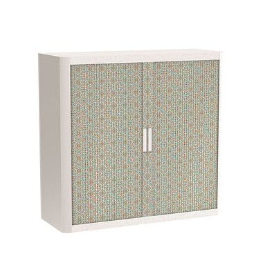 easyOffice Vintage Rollladenschrank 60788 2 Fachböden 110,0 x 41,5 x 104,0 cm