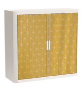 easyOffice Vintage Rollladenschrank 60772 2 Fachböden 110,0 x 41,5 x 104,0 cm