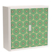 easyOffice Vintage Rollladenschrank 60804 2 Fachböden 110,0 x 41,5 x 104,0 cm