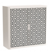 easyOffice Vintage Rollladenschrank 60900 2 Fachböden 110,0 x 41,5 x 104,0 cm
