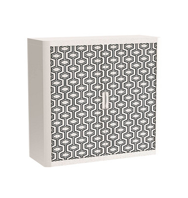 easyOffice Vintage Rollladenschrank 60900 2 Fachböden 110,0 x 41,5 x 104,0 cm