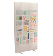 Trennwand easyScreen Colour, 61087 bunt 94,0 x 173,4 cm