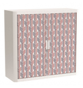 easyOffice Vintage Rollladenschrank 60980 2 Fachböden 110,0 x 41,5 x 104,0 cm