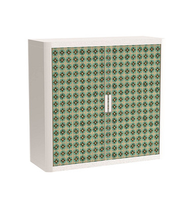easyOffice Vintage Rollladenschrank 60884 2 Fachböden 110,0 x 41,5 x 104,0 cm