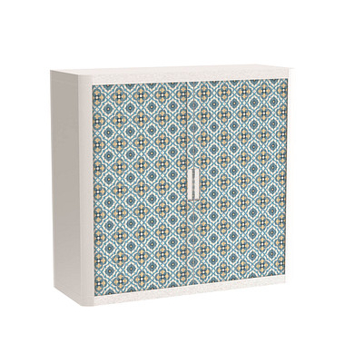 easyOffice Vintage Rollladenschrank 60820 2 Fachböden 110,0 x 41,5 x 104,0 cm