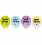 4 amscan Luftballons LED Happy Birthday bunt
