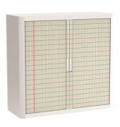 easyOffice Contents Rollladenschrank 61978 2 Fachböden 110,0 x 41,5 x 104,0 cm