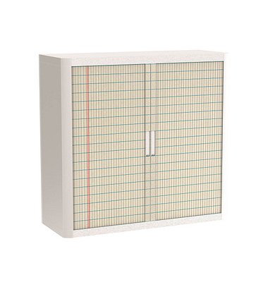 easyOffice Contents Rollladenschrank 61978 2 Fachböden 110,0 x 41,5 x 104,0 cm