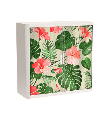 easyOffice Tropical Rollladenschrank 62730 2 Fachböden 110,0 x 41,5 x 104,0 cm