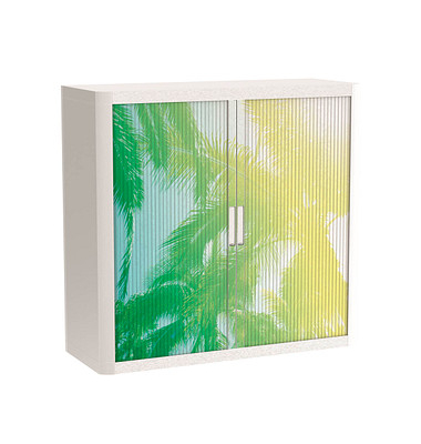easyOffice Tropical Rollladenschrank 61274 2 Fachböden 110,0 x 41,5 x 104,0 cm