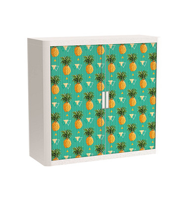 easyOffice Tropical Rollladenschrank 60692 2 Fachböden 110,0 x 41,5 x 104,0 cm