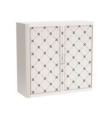 easyOffice Business Rollladenschrank 60324 2 Fachböden 110,0 x 41,5 x 104,0 cm