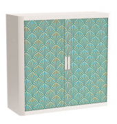 easyOffice Tropical Rollladenschrank 60740 2 Fachböden 110,0 x 41,5 x 104,0 cm