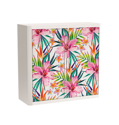 easyOffice Tropical Rollladenschrank 62746 2 Fachböden 110,0 x 41,5 x 104,0 cm