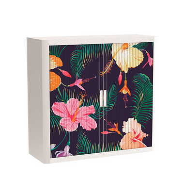 easyOffice Tropical Rollladenschrank 60676 2 Fachböden 110,0 x 41,5 x 104,0 cm