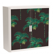 easyOffice Tropical Rollladenschrank 62448 2 Fachböden 110,0 x 41,5 x 104,0 cm