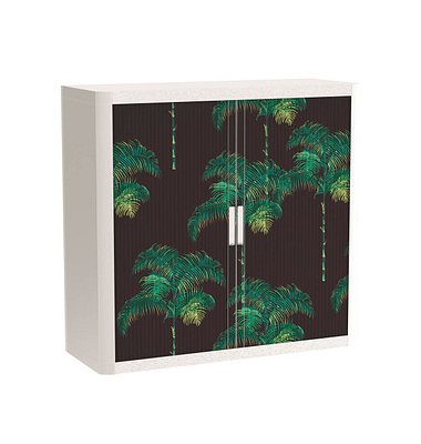 easyOffice Tropical Rollladenschrank 62448 2 Fachböden 110,0 x 41,5 x 104,0 cm