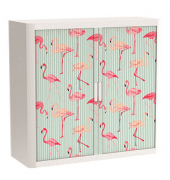 easyOffice Tropical Rollladenschrank 60708 2 Fachböden 110,0 x 41,5 x 104,0 cm