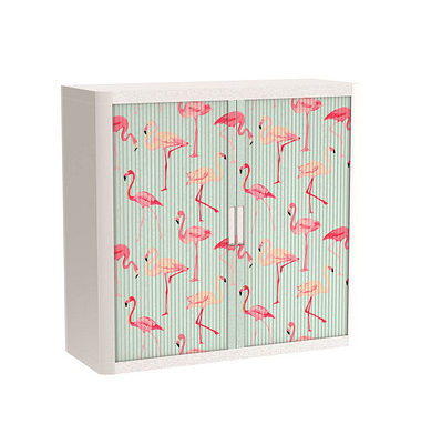 easyOffice Tropical Rollladenschrank 60708 2 Fachböden 110,0 x 41,5 x 104,0 cm